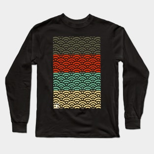 Retro Japanese Clouds Pattern RE:COLOR 06 Long Sleeve T-Shirt